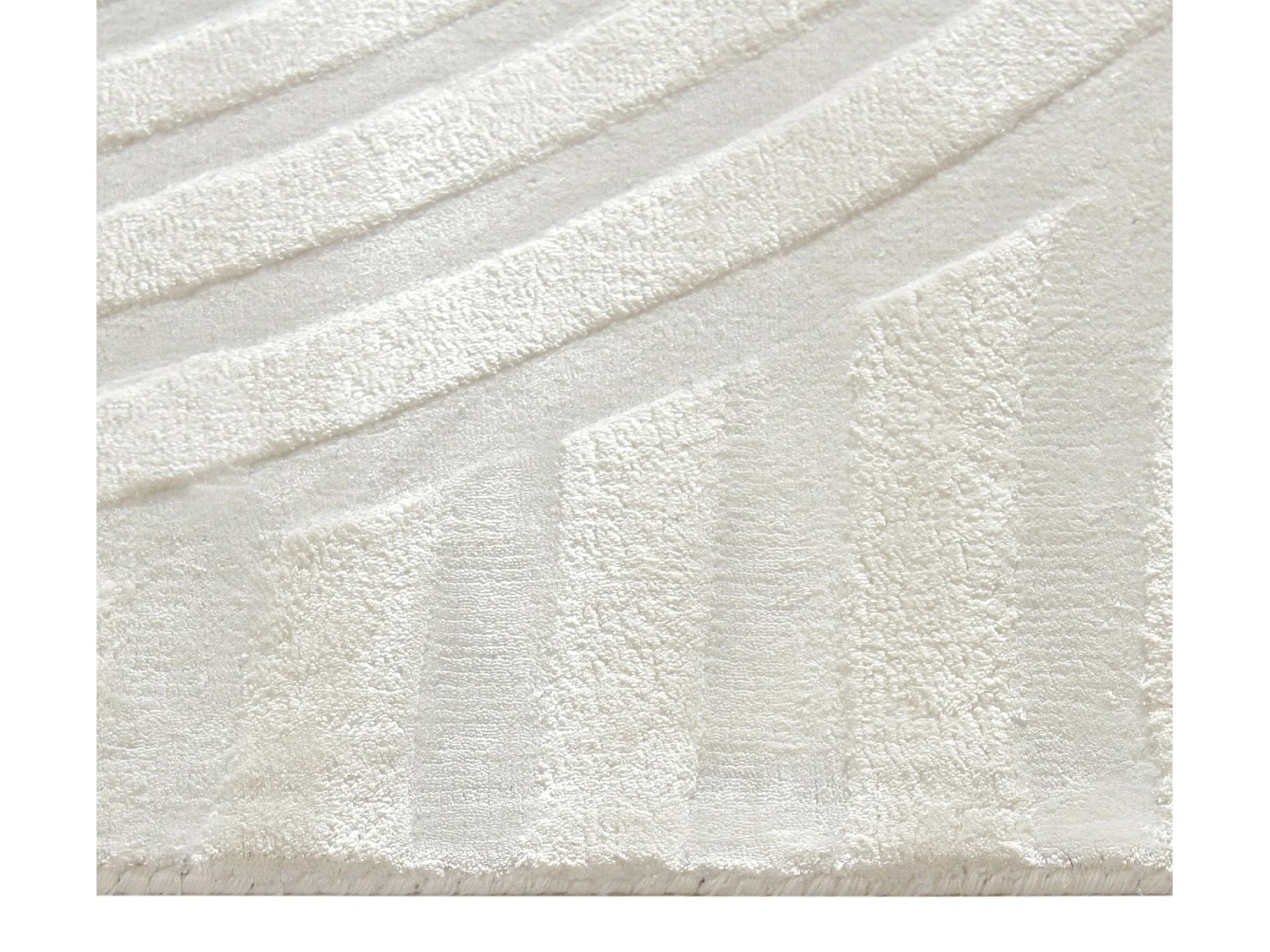 Tapis rectangulaire  viscose blanc cassé 160x230cm Dana