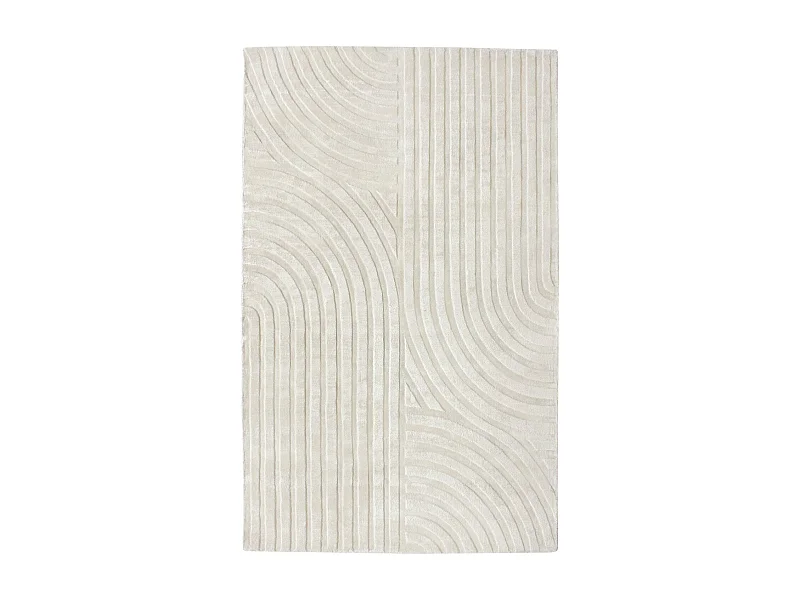 Tapis rectangulaire  viscose blanc cassé 160x230cm Dana