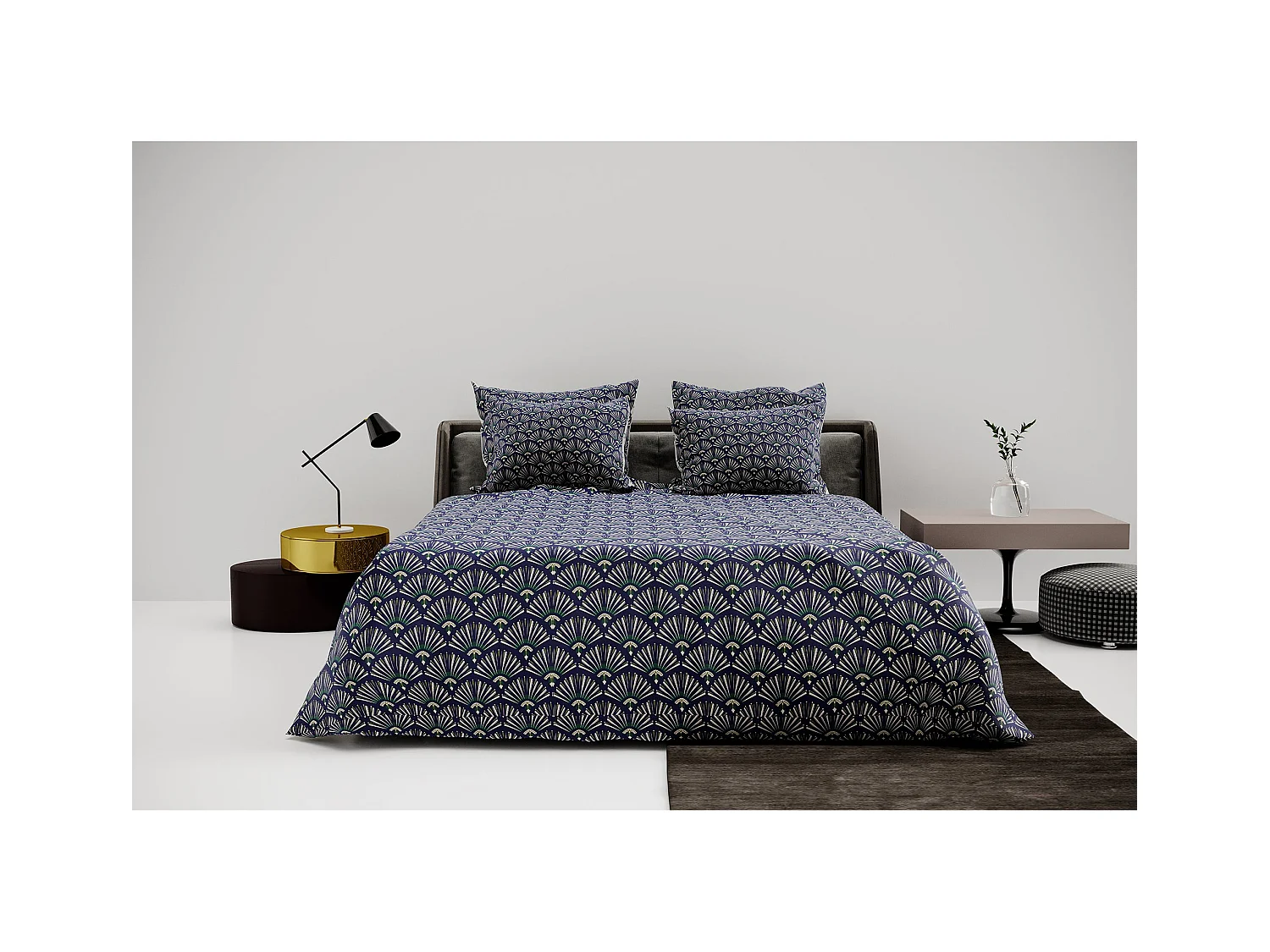 Ensemble housse de couette 240x220cm 2 taies d'oreiller 63x63cm