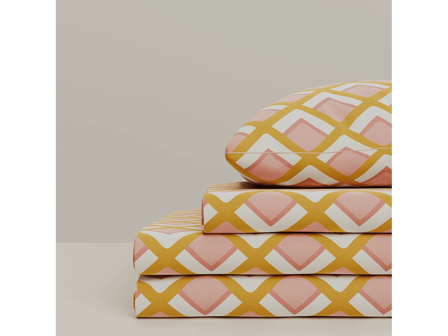 Ensemble housse de couette 240x220cm 2 taies d'oreiller 63x63cm