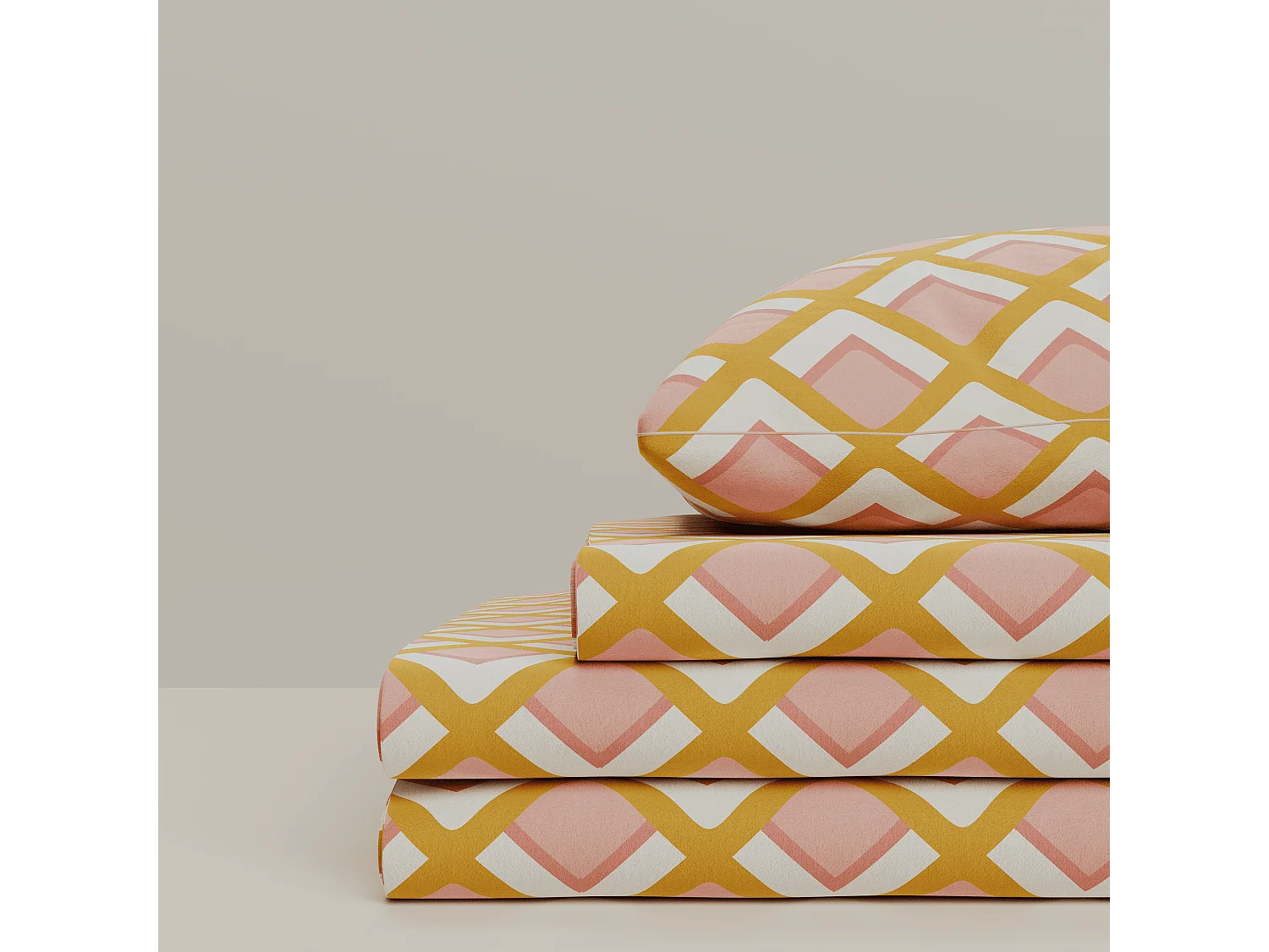 Ensemble housse de couette 240x220cm 2 taies d'oreiller 63x63cm