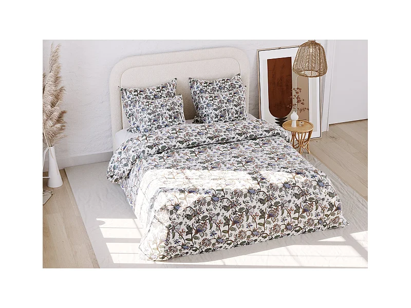 Ensemble housse de couette 240*220cm 2 taies d'oreiller 63x63cm