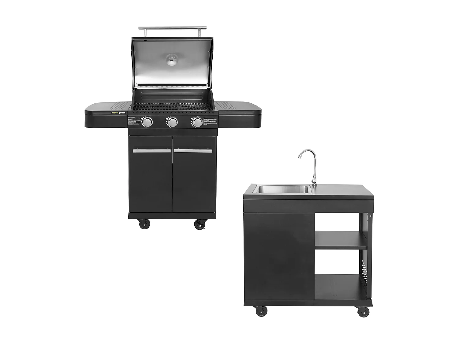 Cocina exterior modular FYRA - 3 quemadores - COOK'IN GARDEN