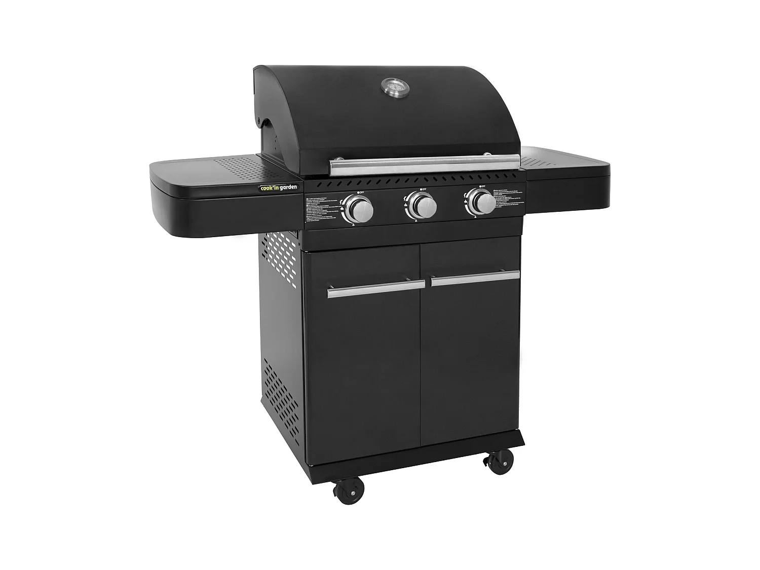 Barbecue au gaz FYRA avec thermomètre - 3 brûleurs - COOK'IN GARDEN