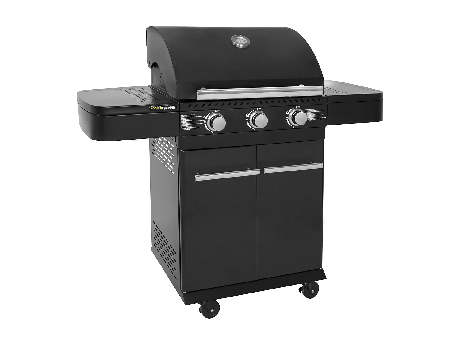 Barbecue au gaz FYRA avec thermomètre - 3 brûleurs - COOK'IN GARDEN