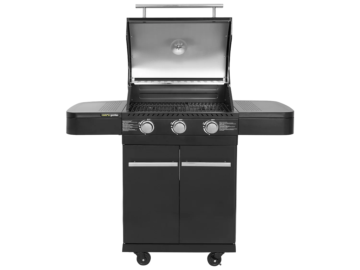 Barbecue au gaz FYRA avec thermomètre - 3 brûleurs - COOK'IN GARDEN