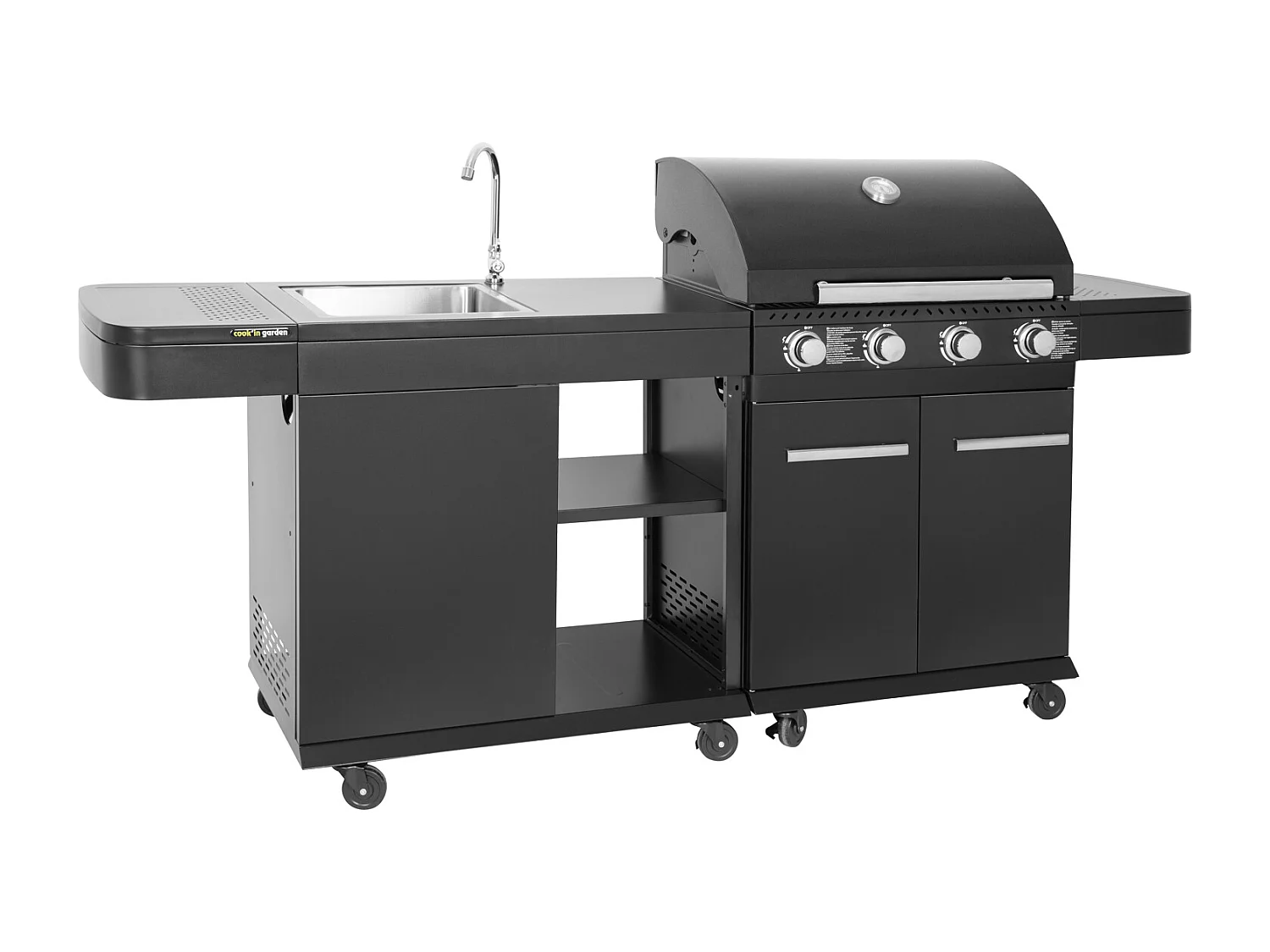 Cocina exterior modular FYRA - 4 quemadores - COOK'IN GARDEN