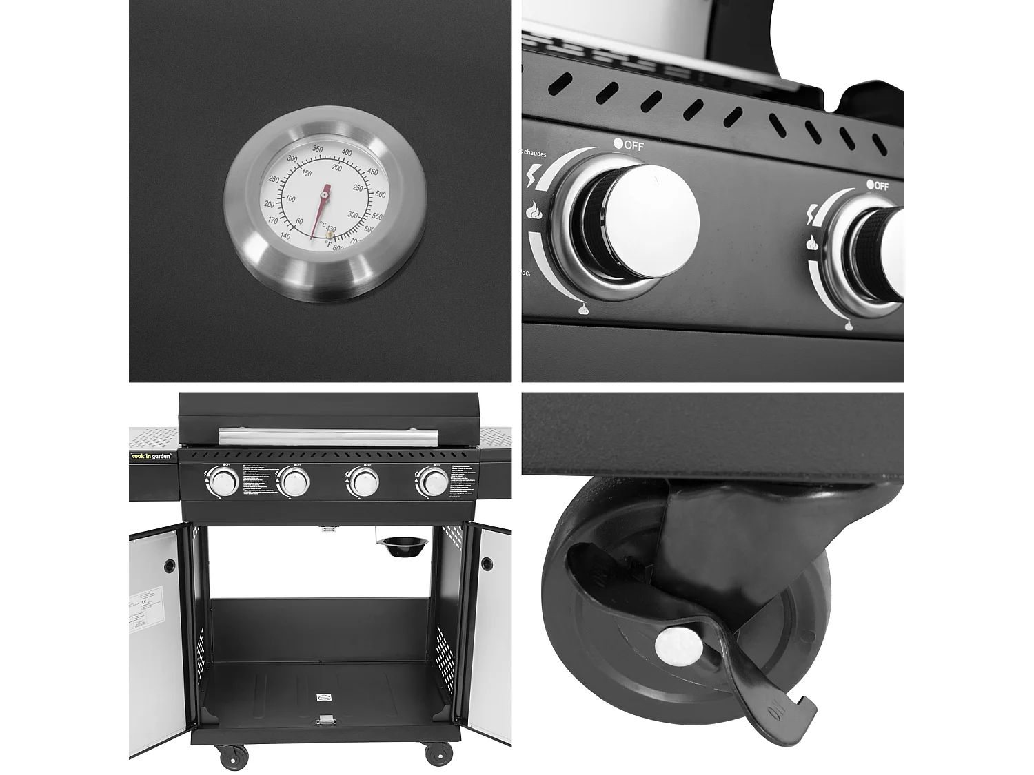 Cocina exterior modular FYRA - 4 quemadores - COOK'IN GARDEN