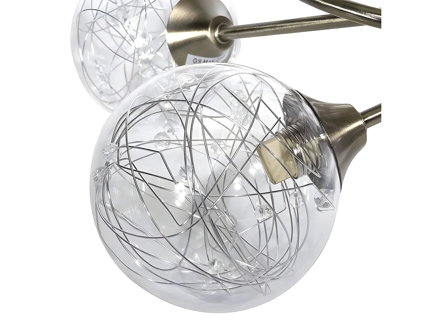 Lampe plafond 5 lumières RIO DE JANEIRO fini cuir FABRILAMP