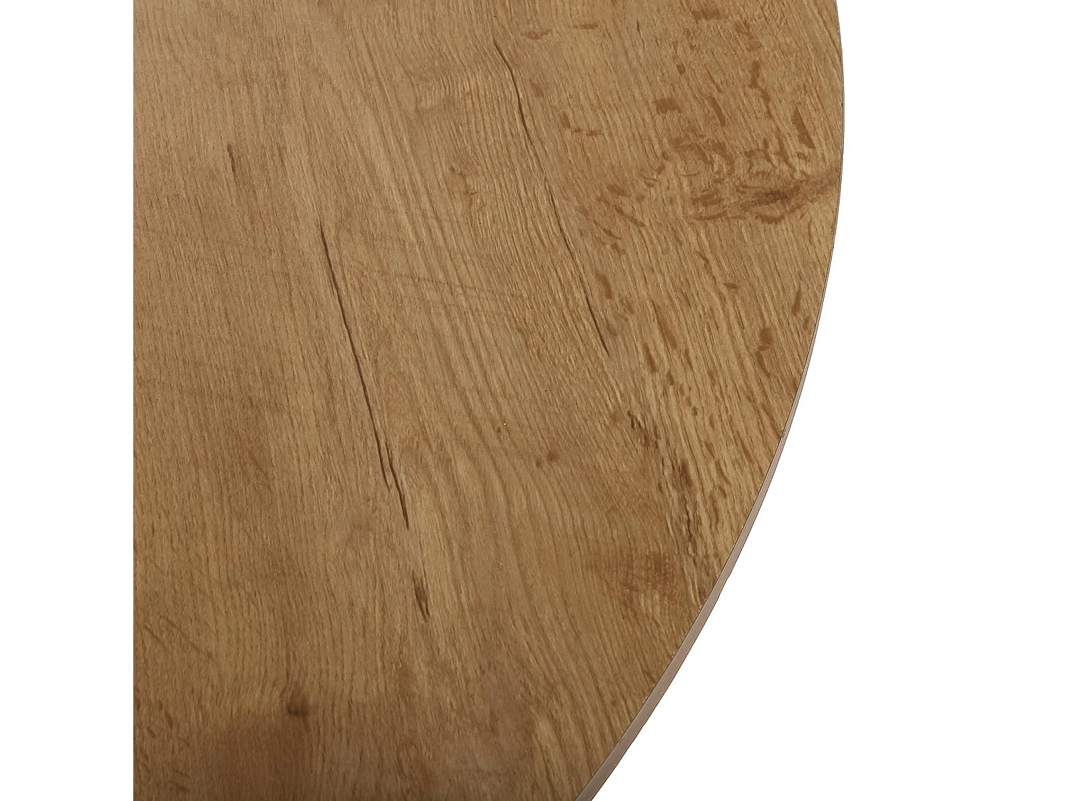 Table de Salle à manger Beatriz, 76 x 120 x 120 cm, Bois et métal, Blanc et marron