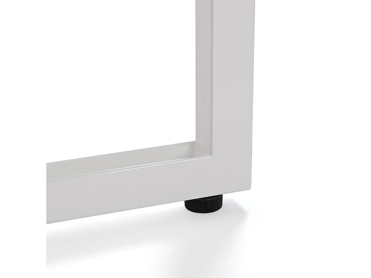 Table de Salle à manger Beatriz, 76 x 120 x 120 cm, Bois et métal, Blanc et marron