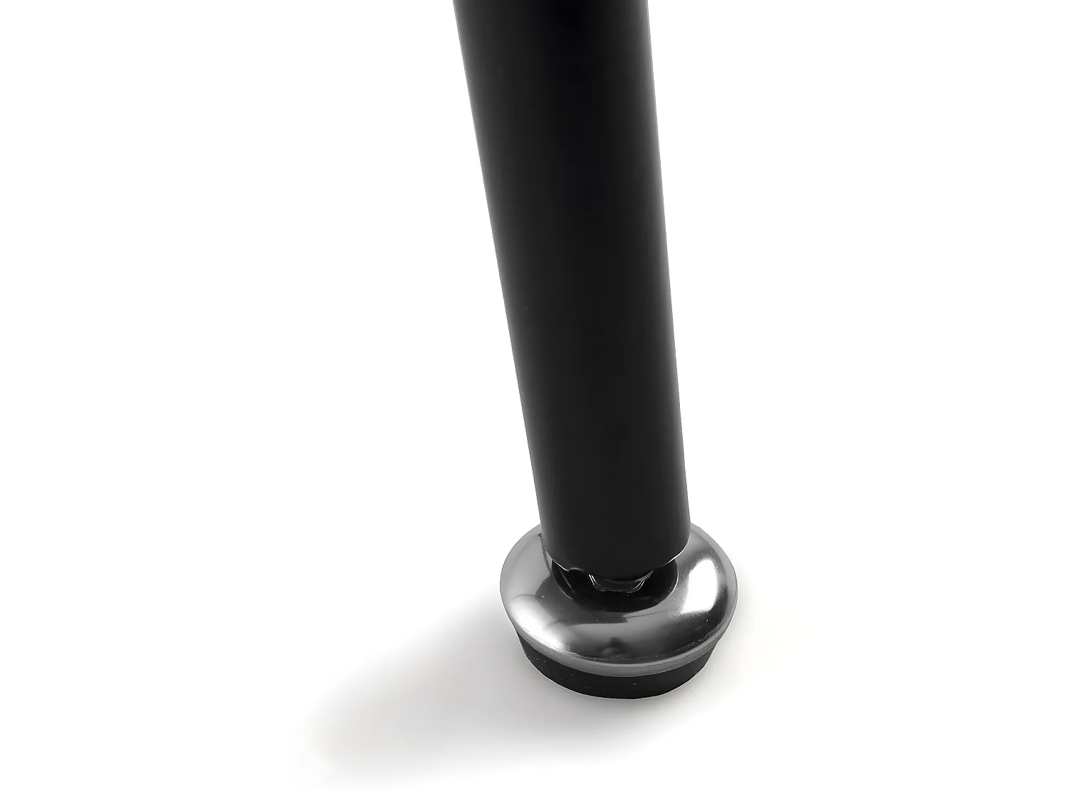 Table de Salle à manger Iulia, 75 x 80 x 80 cm, Bois, PVC et métal, Marron et noir