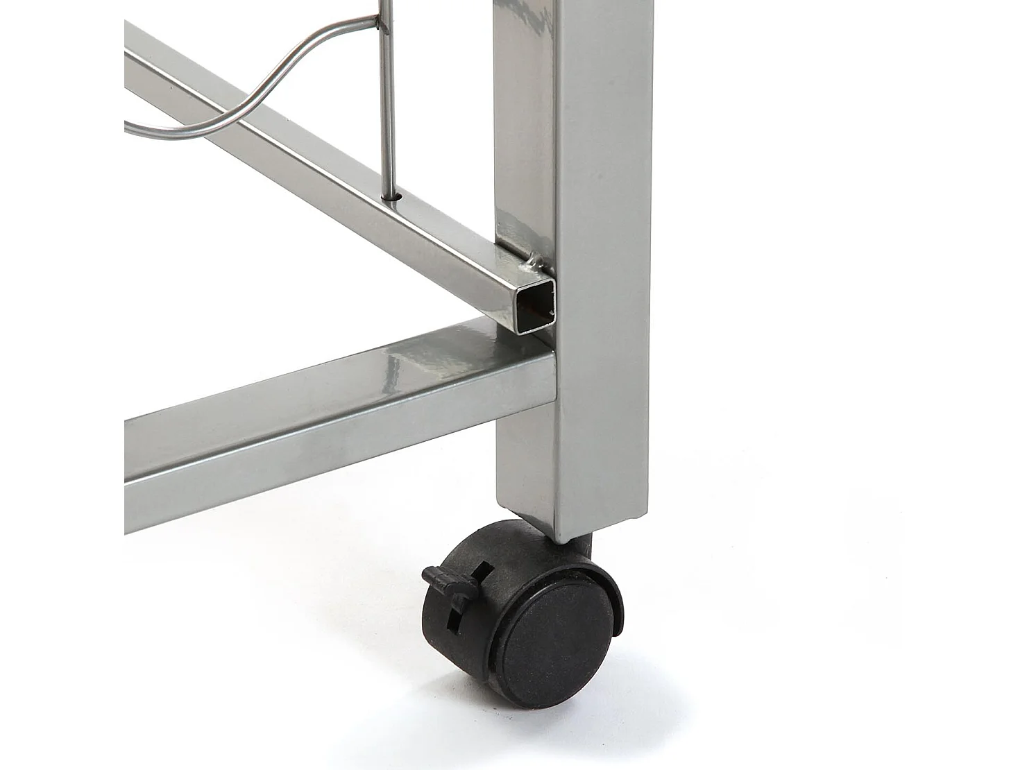 Desserte de cuisine Leicester, 82 x 40 x 40 cm, Bois et métal, Noir