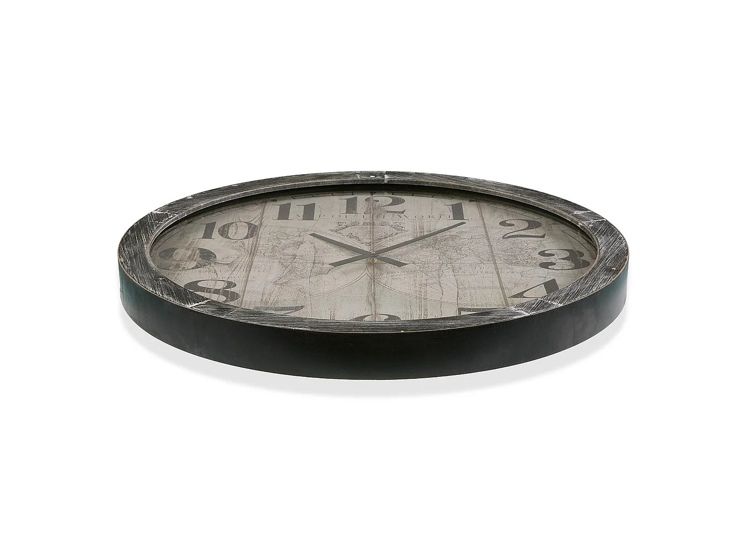 Horloge Murale pour Salon ou Cuisine - - Blackall - 76,5x6,5x76,5cm - Pendule en Bois - Gris