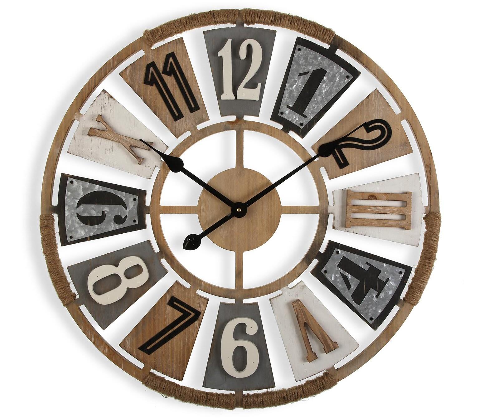 Lick Horloge Murale Pour La Cuisine Pendule Pour Salon X X Cm Bois Mdf Gris Marron