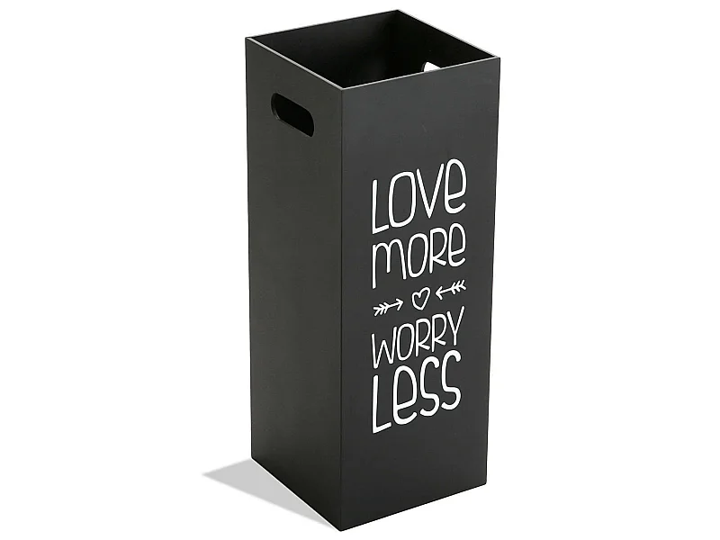 Fluor Portaombrelli per Ingresso, Corridoio, Camera, Giardino. Portaombrelli Piccolo e Moderno, Nero e bianco, 53x21x21cm