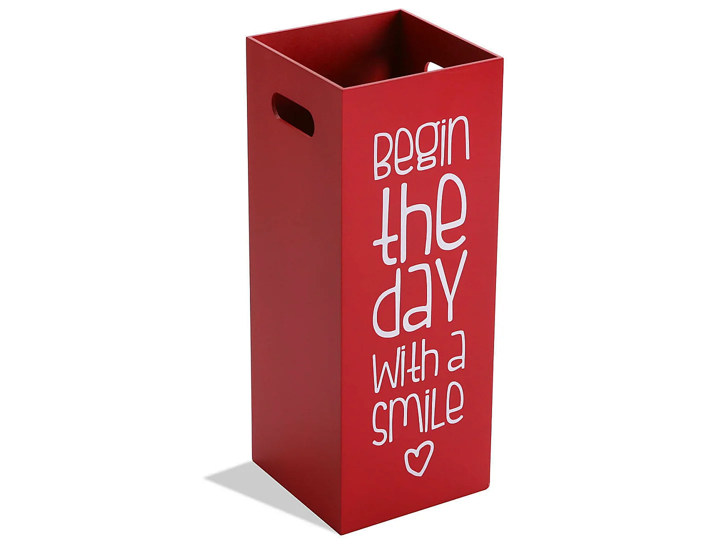 Fluor Portaombrelli per Ingresso, Corridoio, Camera, Giardino. Portaombrelli Piccolo e Moderno, Rosso e nero, 53x21x21cm