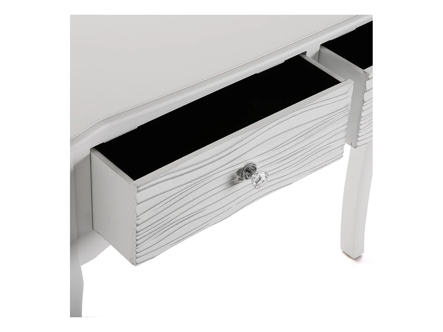 Table Console Avery, 80 x 25 x 90 cm, Bois, Blanc