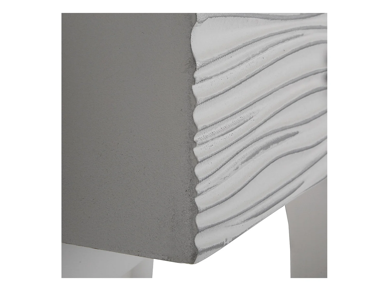Table Console Avery, 80 x 25 x 90 cm, Bois, Blanc