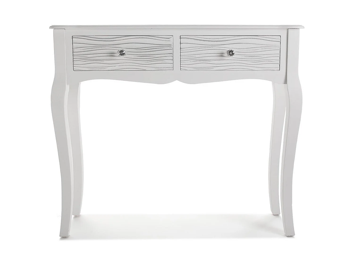 Table Console Avery, 80 x 25 x 90 cm, Bois, Blanc