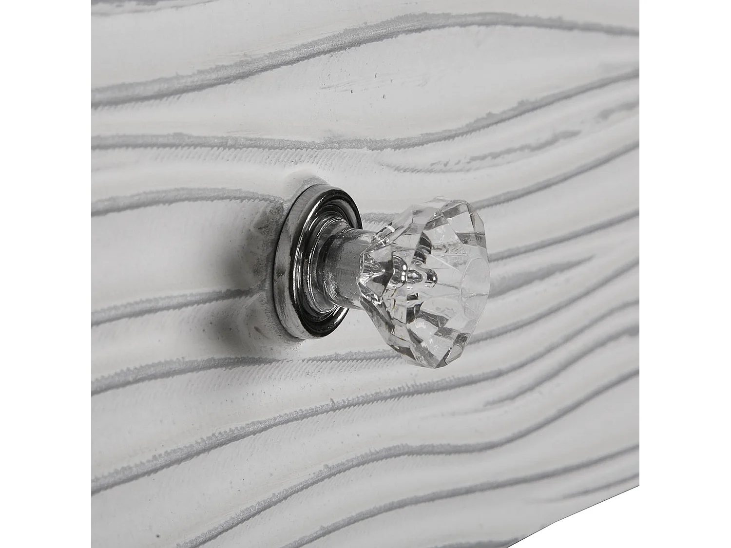 Table Console Avery, 80 x 25 x 90 cm, Bois, Blanc