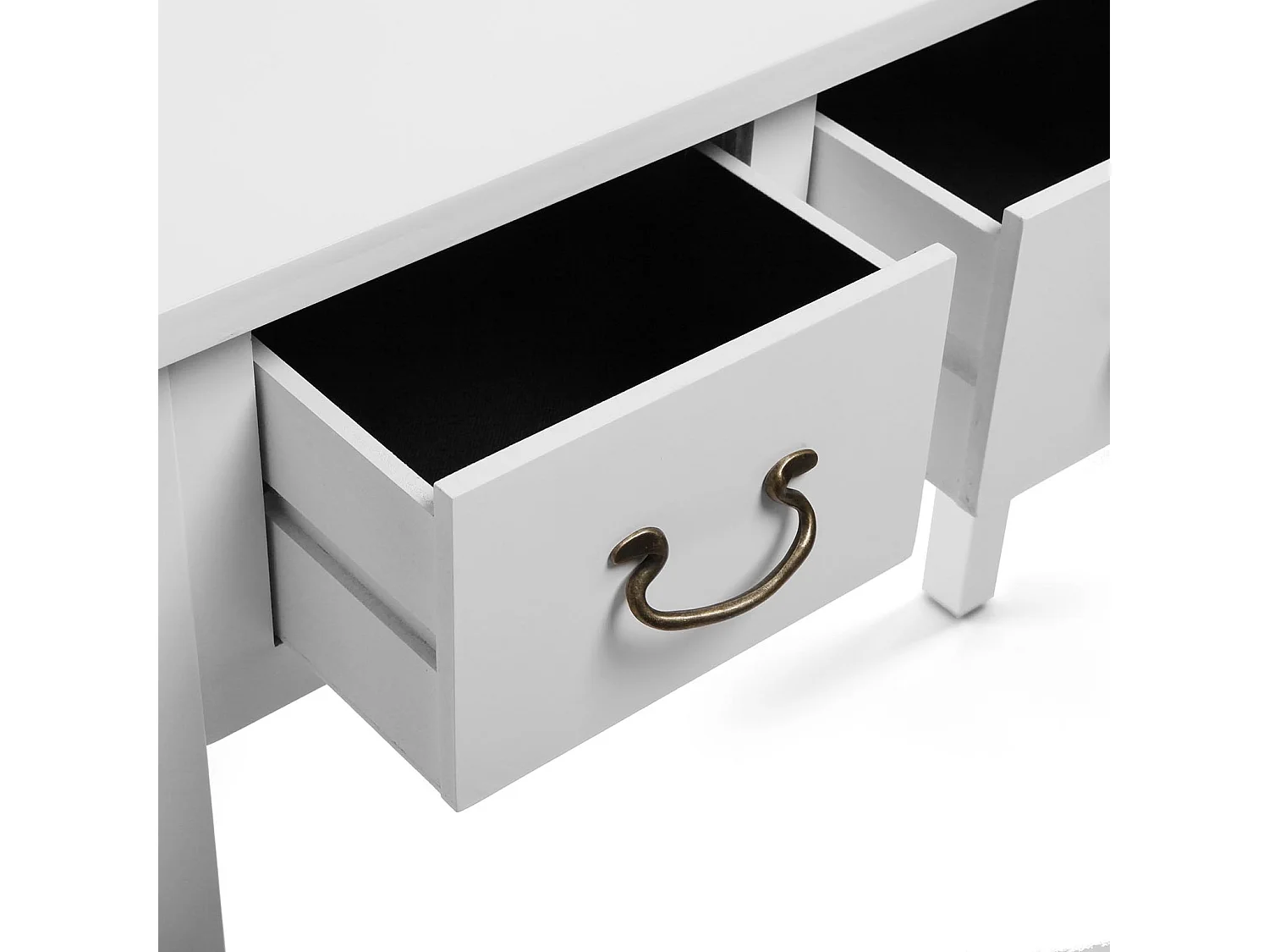 Table Console Niza, 80 x 35 x 90 cm, Bois, Blanc
