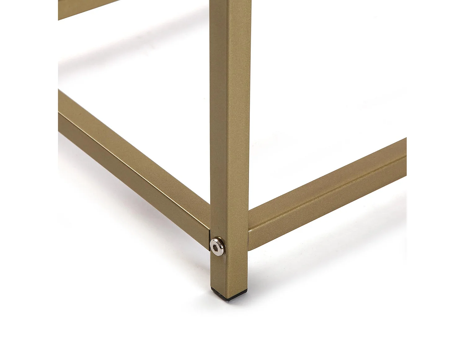 Table Console Montpellier, 81 x 30 x 100 cm, Bois et métal, Marbre et or
