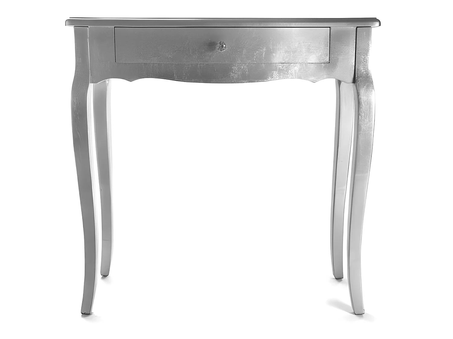 Table Console Cagliari, 80 x 30 x 80 cm, Bois, Argenté
