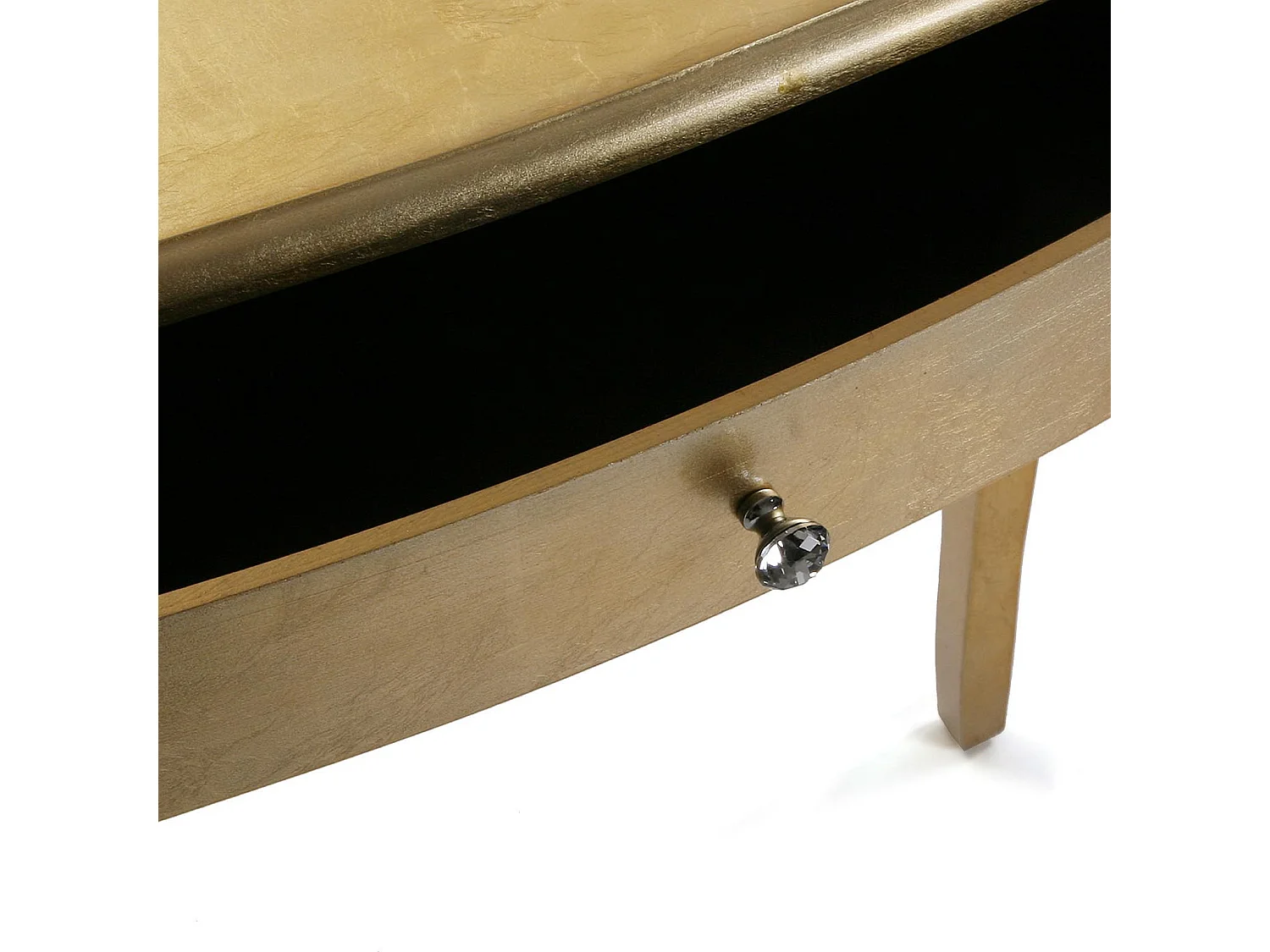 Cagliari Mueble Recibidor Estrecho para la Entrada o el Pasillo, Mesa Consola, Dorado, 80x30x80cm