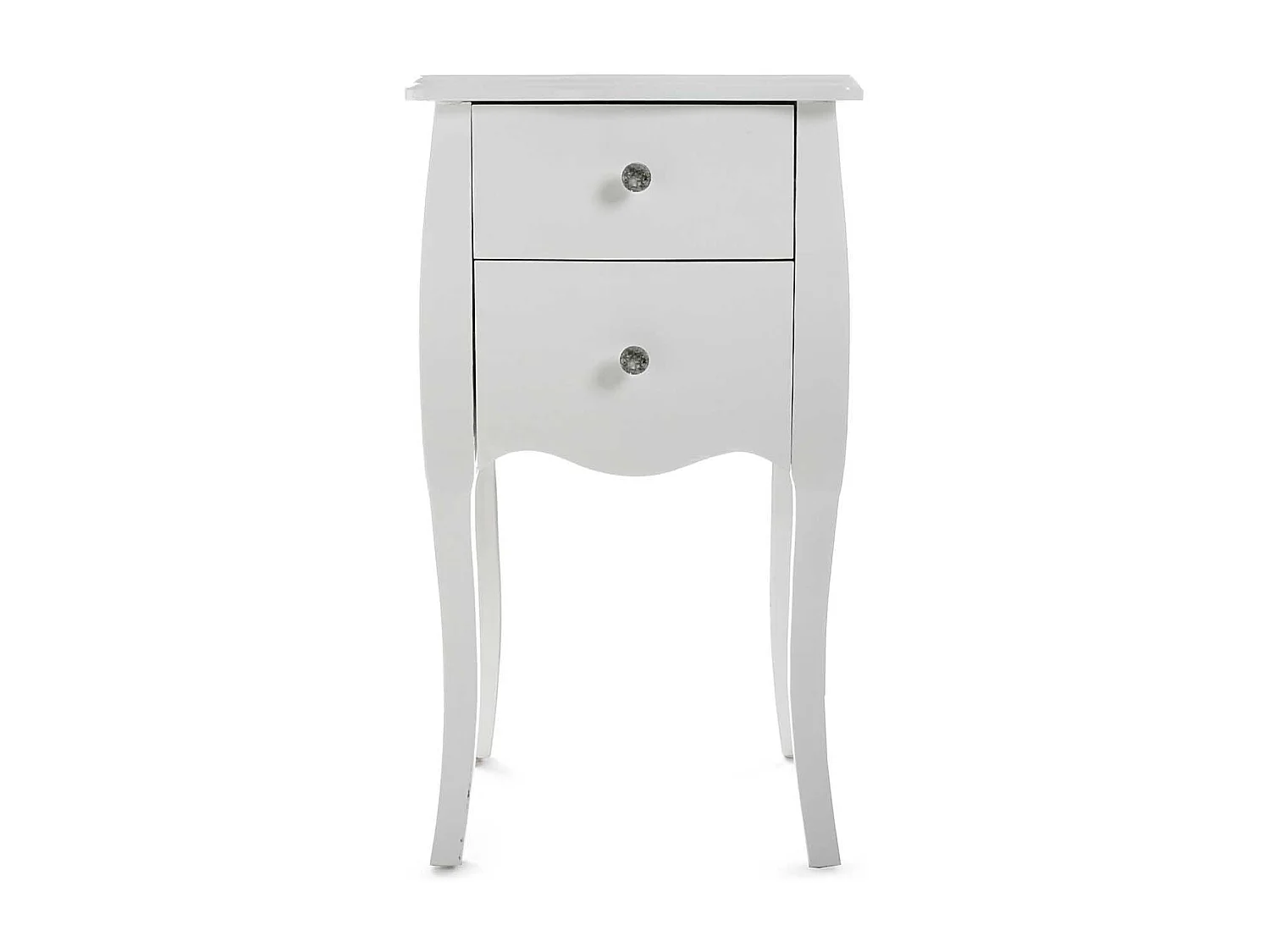 Table de chevet Cagliari, 71 x 35 x 40 cm, Bois, Blanc