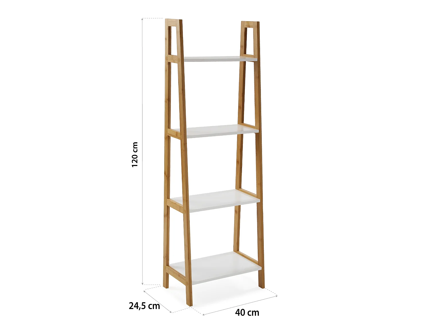Billy Mueble para el Baño Auxiliar, Marrón y blanco, 120x40x24,5cm