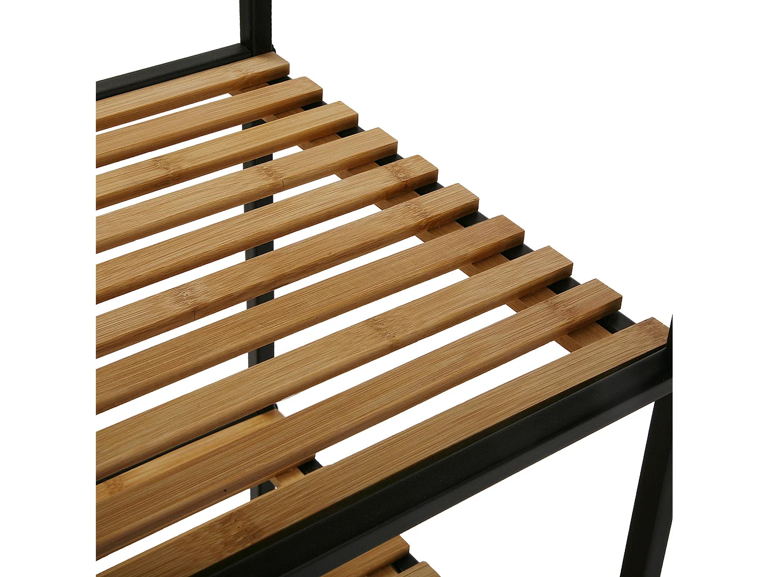 Étagère de salle de bain Willow, 70 x 32,5 x 39 cm, Bambou et métal, Noir