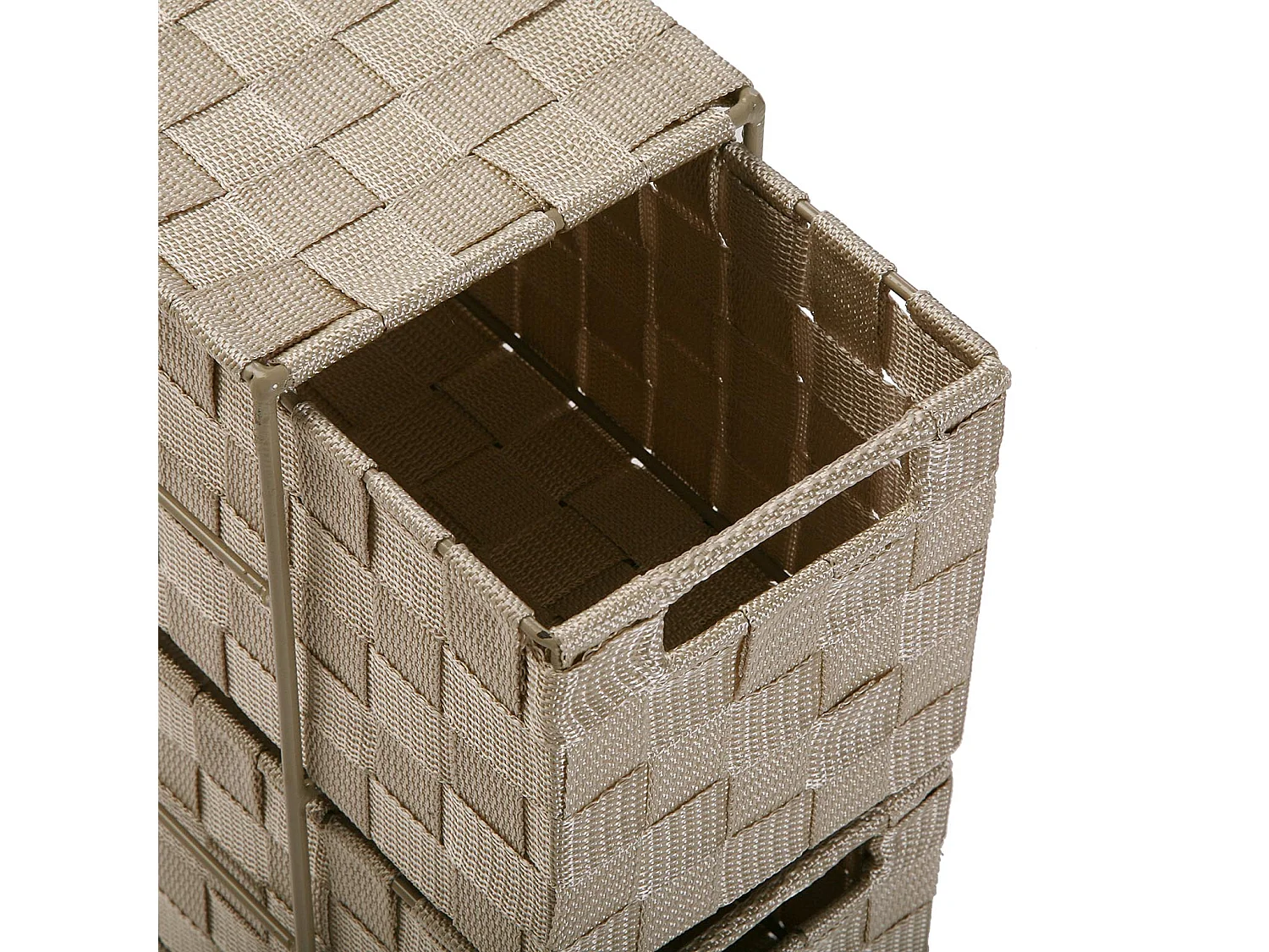 Étagère de salle de bain Mannheim, 57 x 28 x 15,5 cm, Nylon, Beige