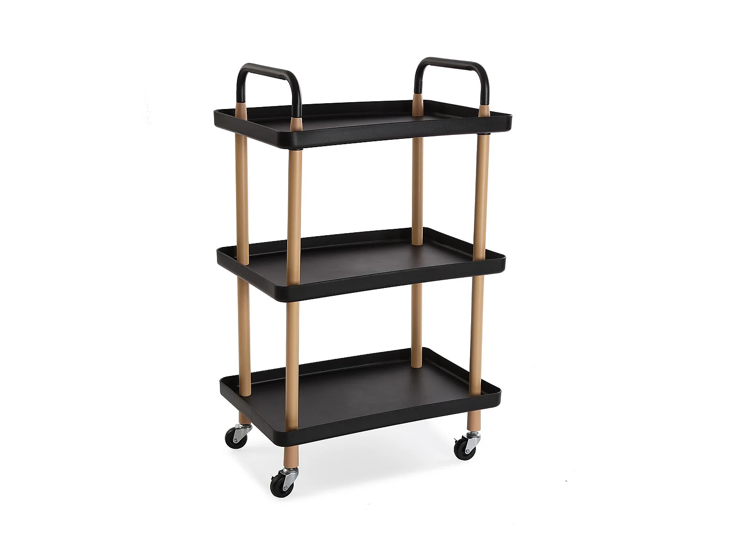 Étagère de salle de bain Skuvoy, 85 x 36 x 53,5 cm, Métal et plastique, Noir