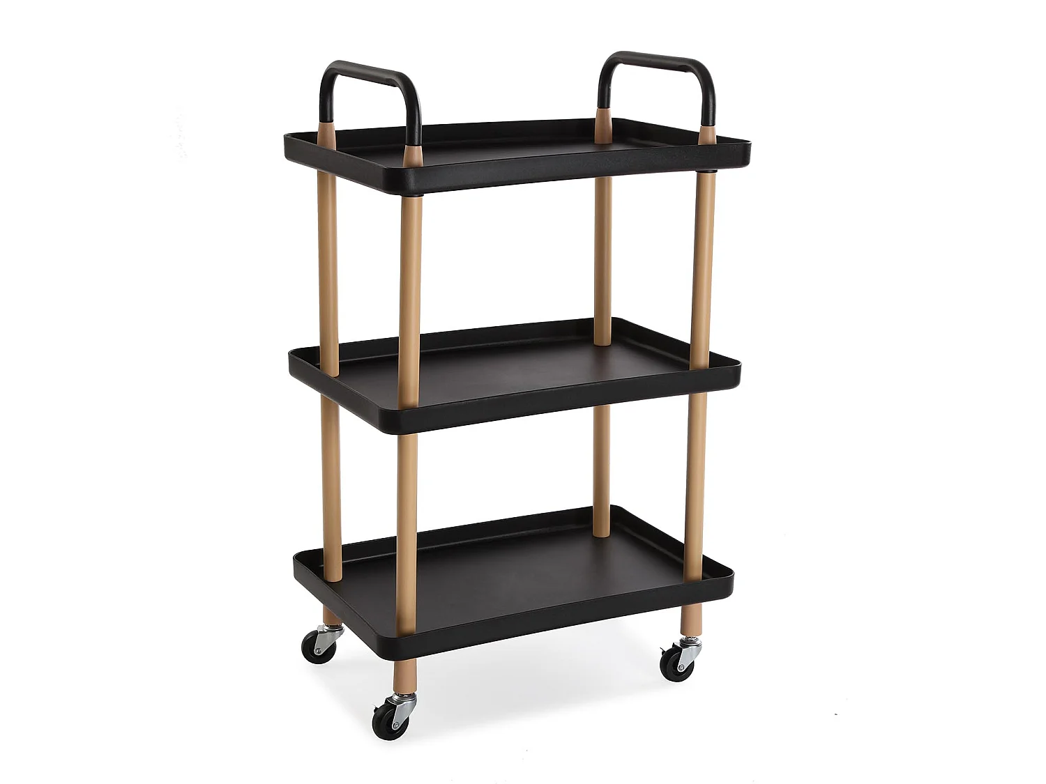 Étagère de salle de bain Skuvoy, 85 x 36 x 53,5 cm, Métal et plastique, Noir