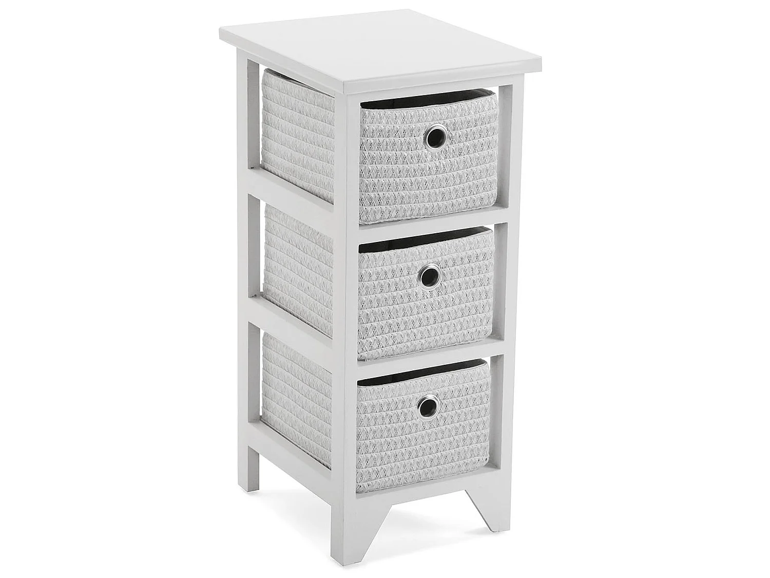 Ohai Mobiletto Salvaspazio Ausiliario per il Bagno, Arredo bagno, Bianco, 56x30x25cm