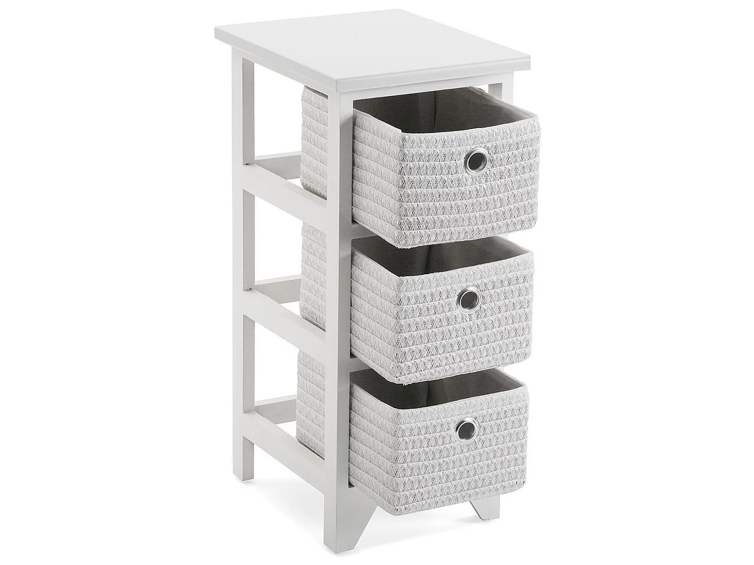 Ohai Mobiletto Salvaspazio Ausiliario per il Bagno, Arredo bagno, Bianco, 56x30x25cm