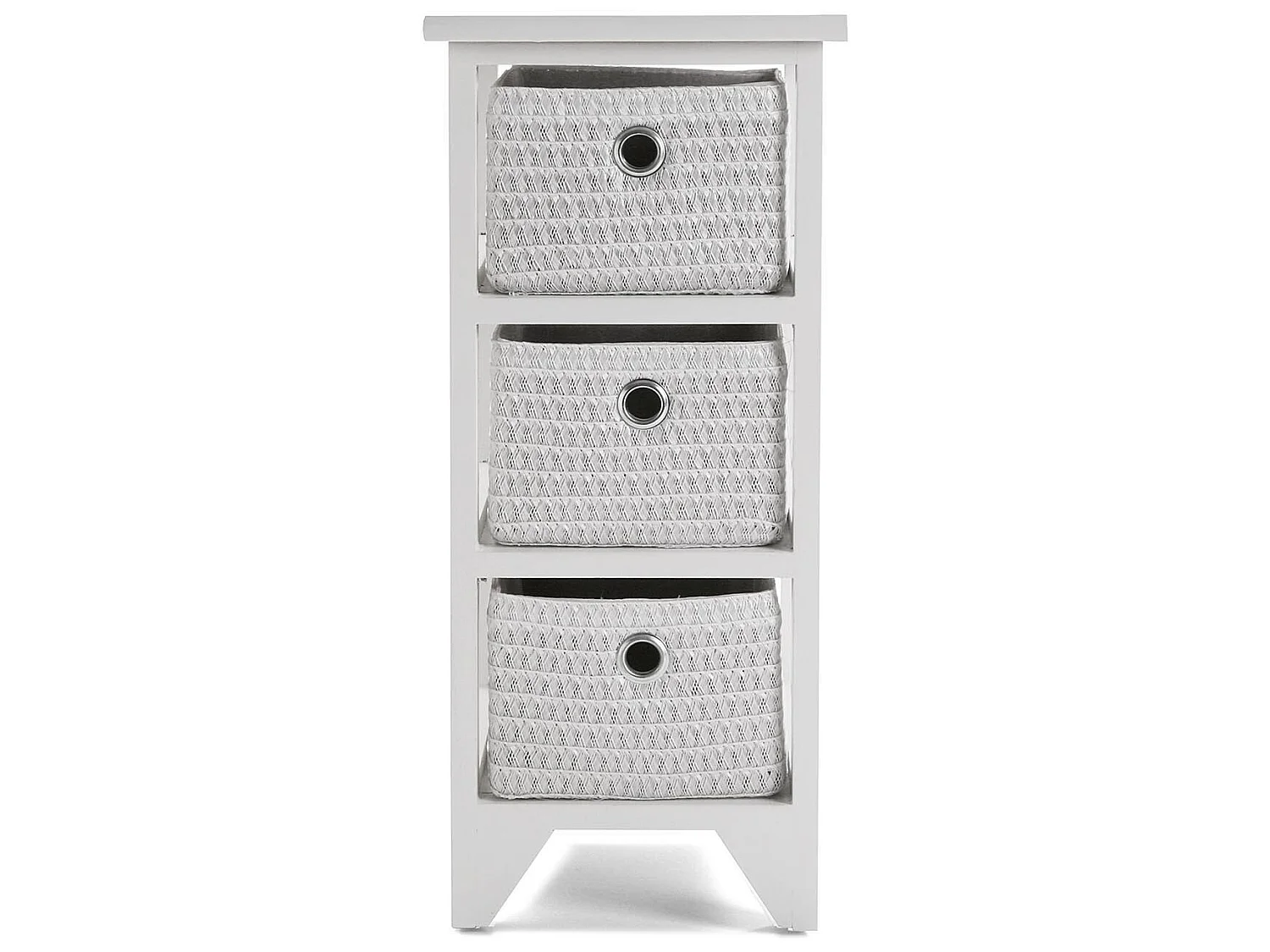 Ohai Mobiletto Salvaspazio Ausiliario per il Bagno, Arredo bagno, Bianco, 56x30x25cm