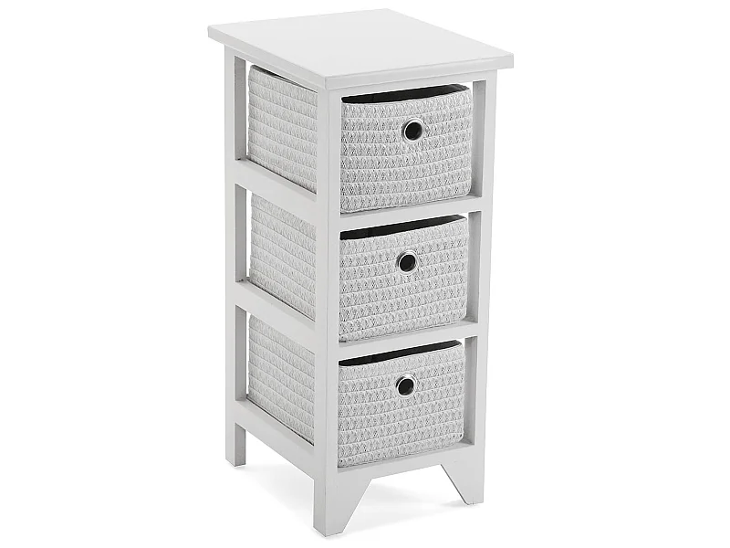 Ohai Mobiletto Salvaspazio Ausiliario per il Bagno, Arredo bagno, Bianco, 56x30x25cm