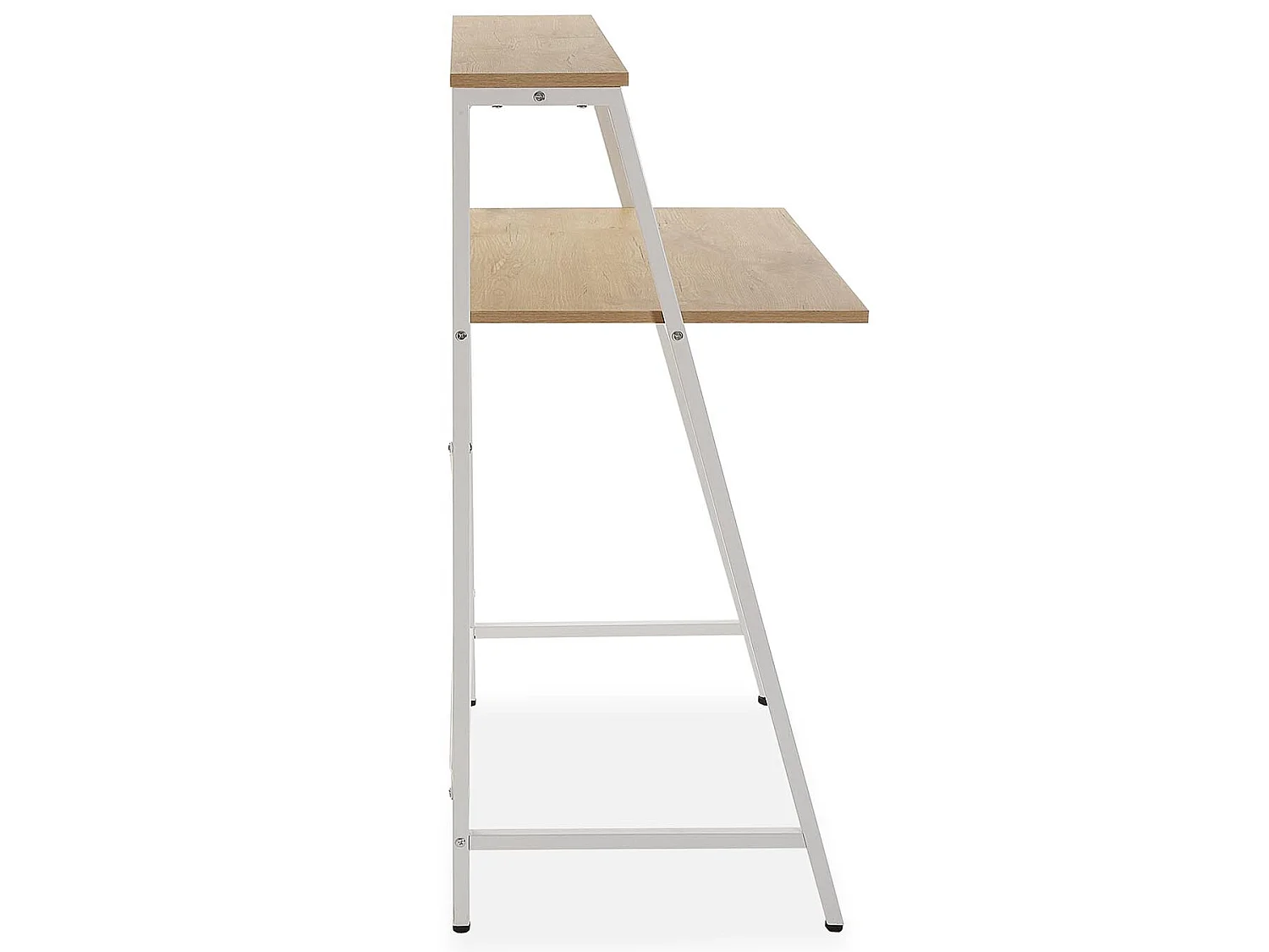 Bureau Tokio, 104 x 48 x 80 cm, Bois et métal, Blanc