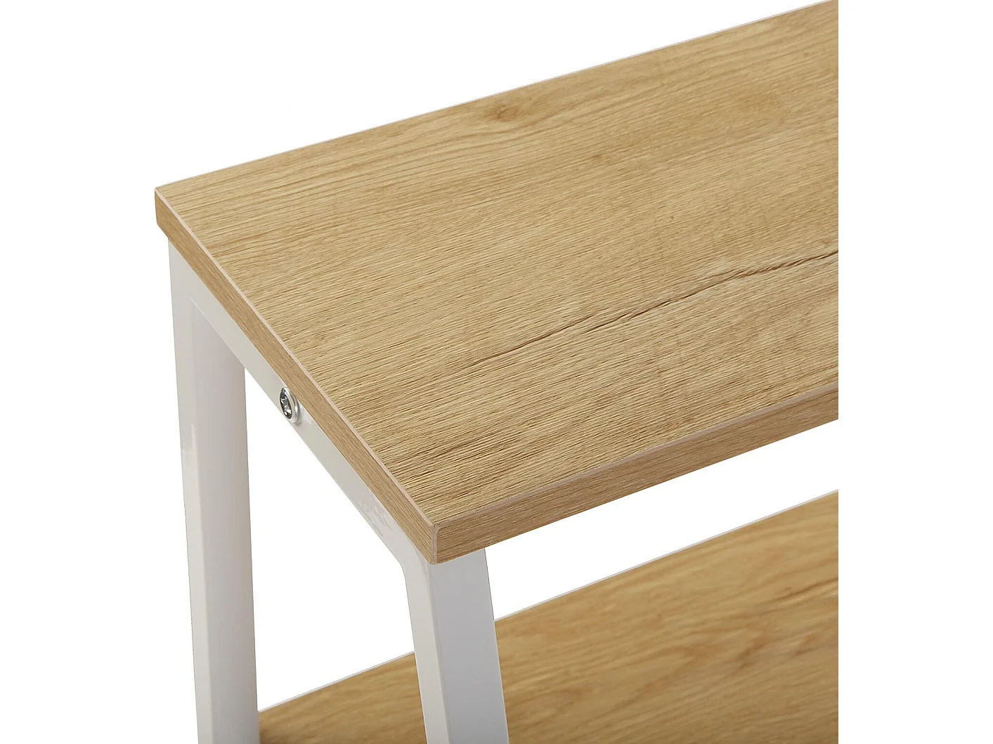 Bureau Tokio, 104 x 48 x 80 cm, Bois et métal, Blanc