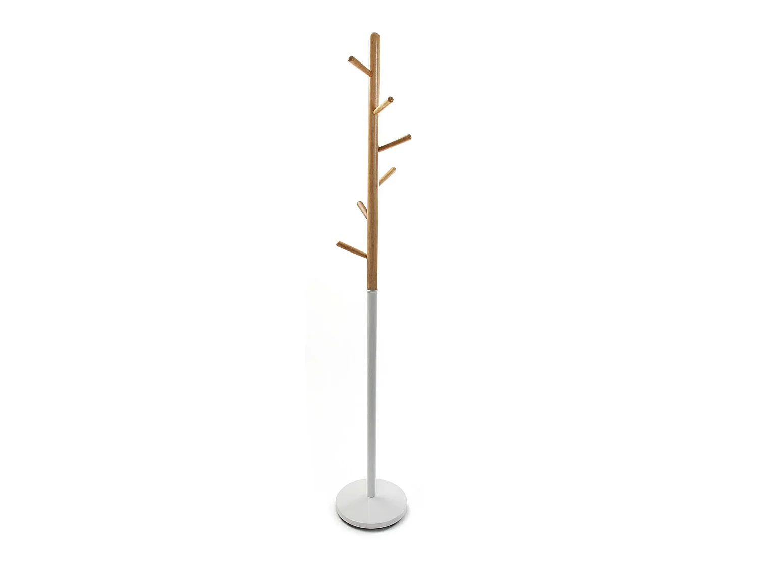 Holstebro Appendiabiti da terra in stile Minimalista, Attaccapanni per Ingresso o Corridoio, Bianco, 180x28x28cm