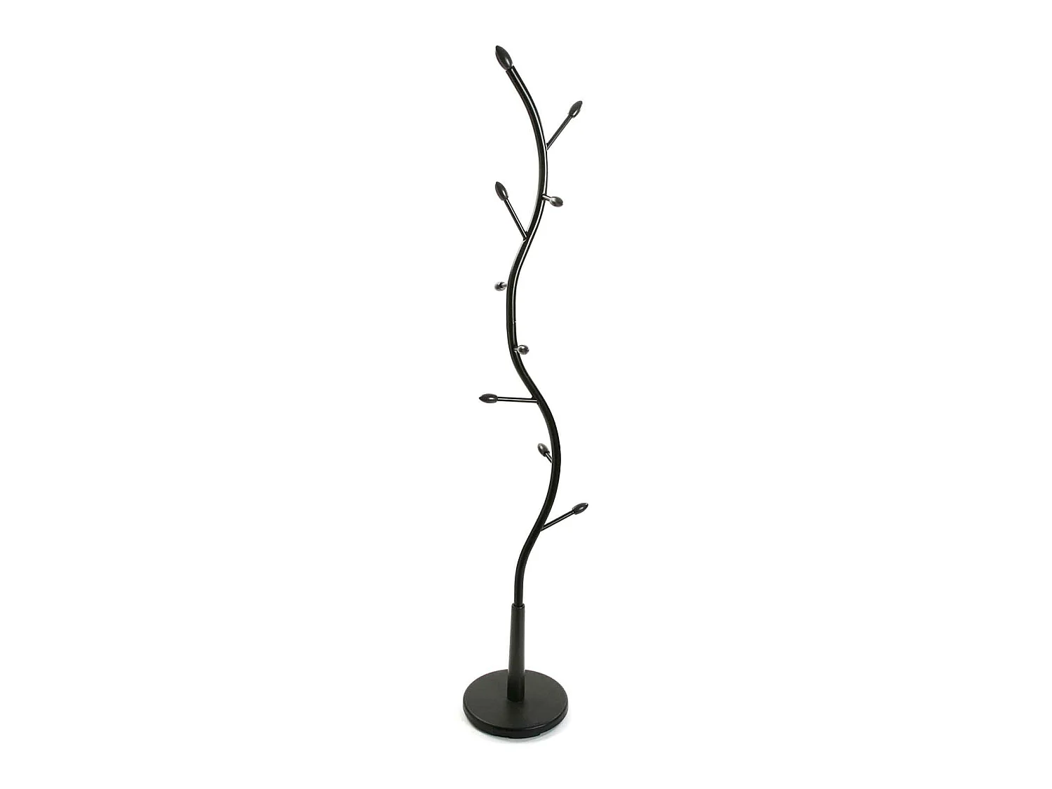 Porte-Manteau sur pied Swindon, 185 x 32 x 32 cm, Métal, Noir