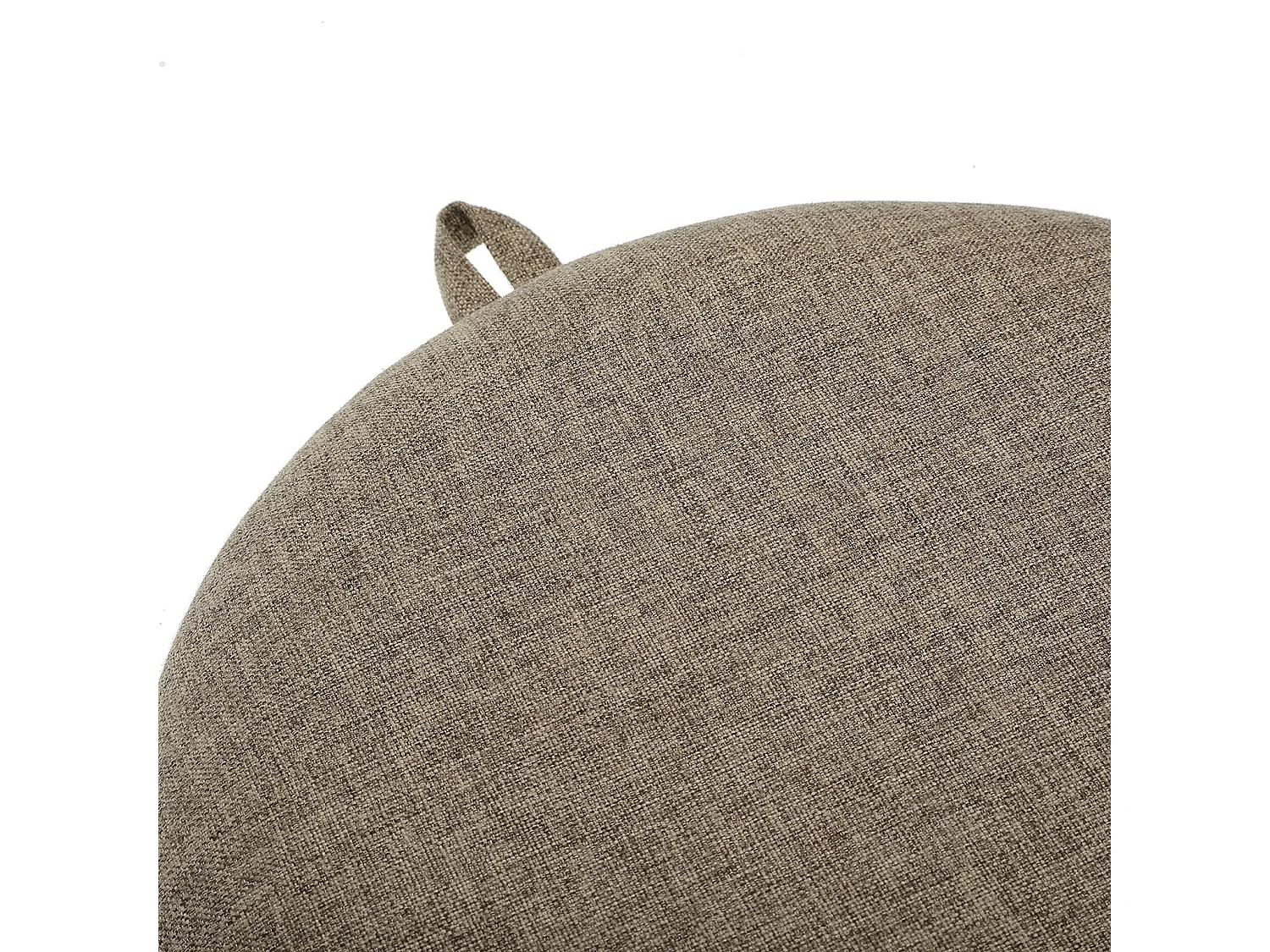 Tabouret pouf Bangalore, 44 x 39 x 39 cm, Coton, Beige