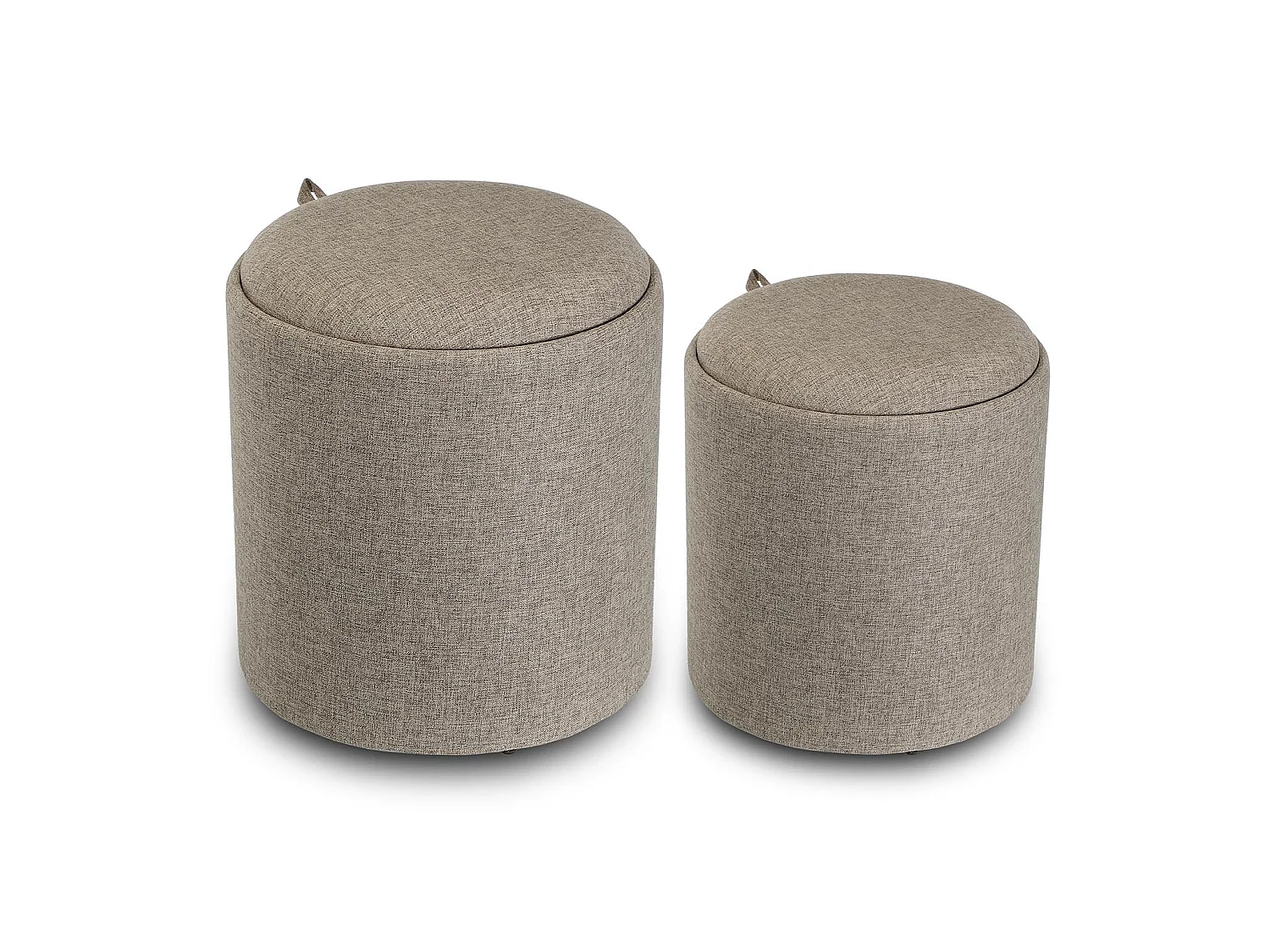 Bangalore Pouf Sgabello quadrato Poggiapiedi per Soggiorno o Camera da letto. Puff Colorato, Beige, 44x39x39cm