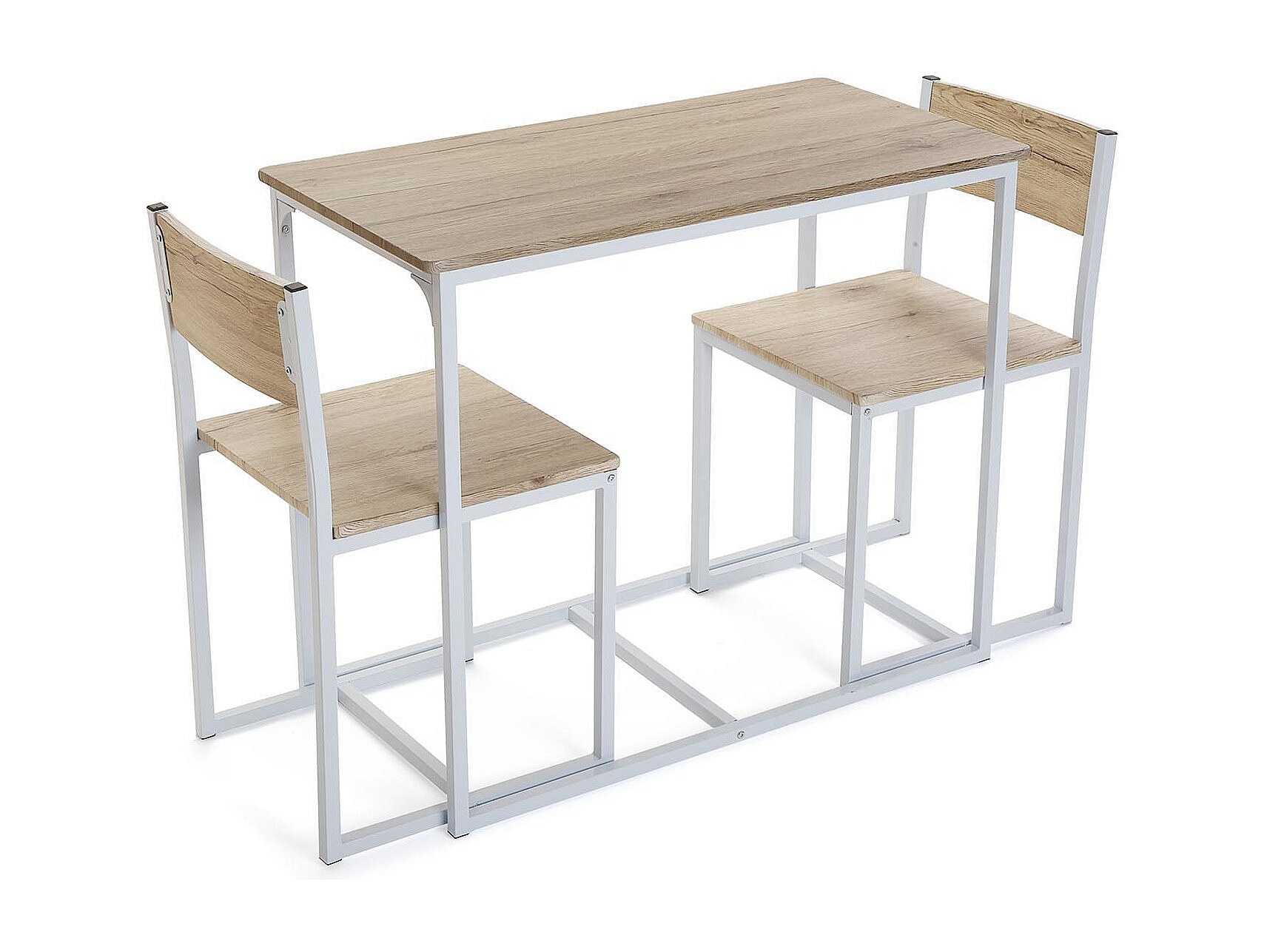Ensemble Table + 4 Chaises - Style Moderne Noir/Gris - Parfait Pour Salle à Manger Ou Cuisine
