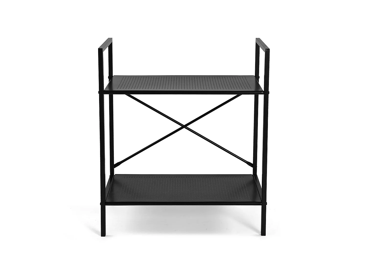 Étagère murale Catania, 70 x 35 x 60 cm, Métal, Noir