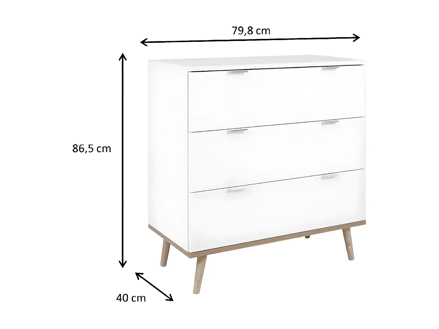 Commode 3 laden L79,8 cm - Copenhague