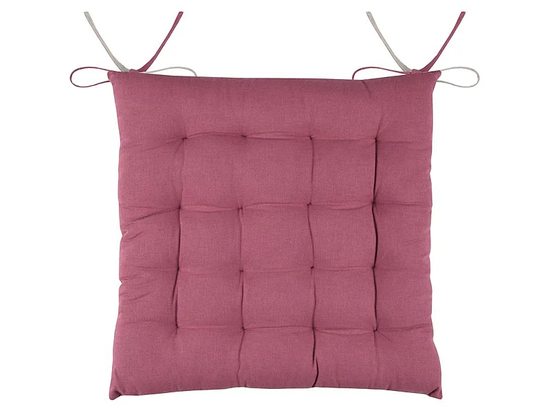 Coussin de chaise réversible Rose et Lin 40 cm