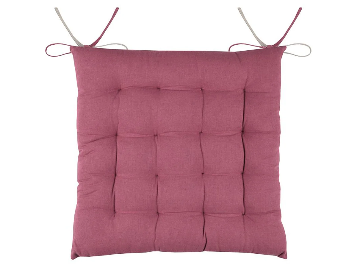 Coussin de chaise réversible Rose et Lin 40 cm